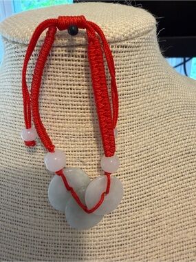 Elegant Red Cord Jade Pendant bracelet
